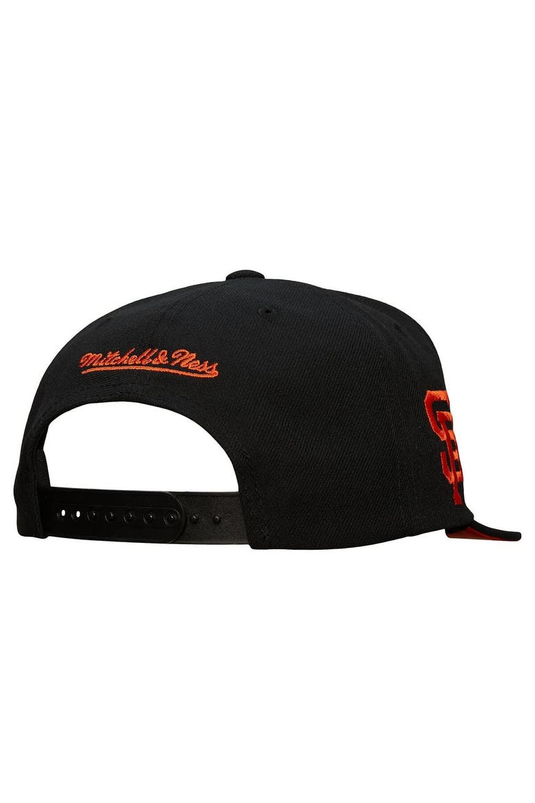 Men's Mitchell & Ness Black San Francisco Giants Team Tagged Snapback Hat, Alternate, color, Black