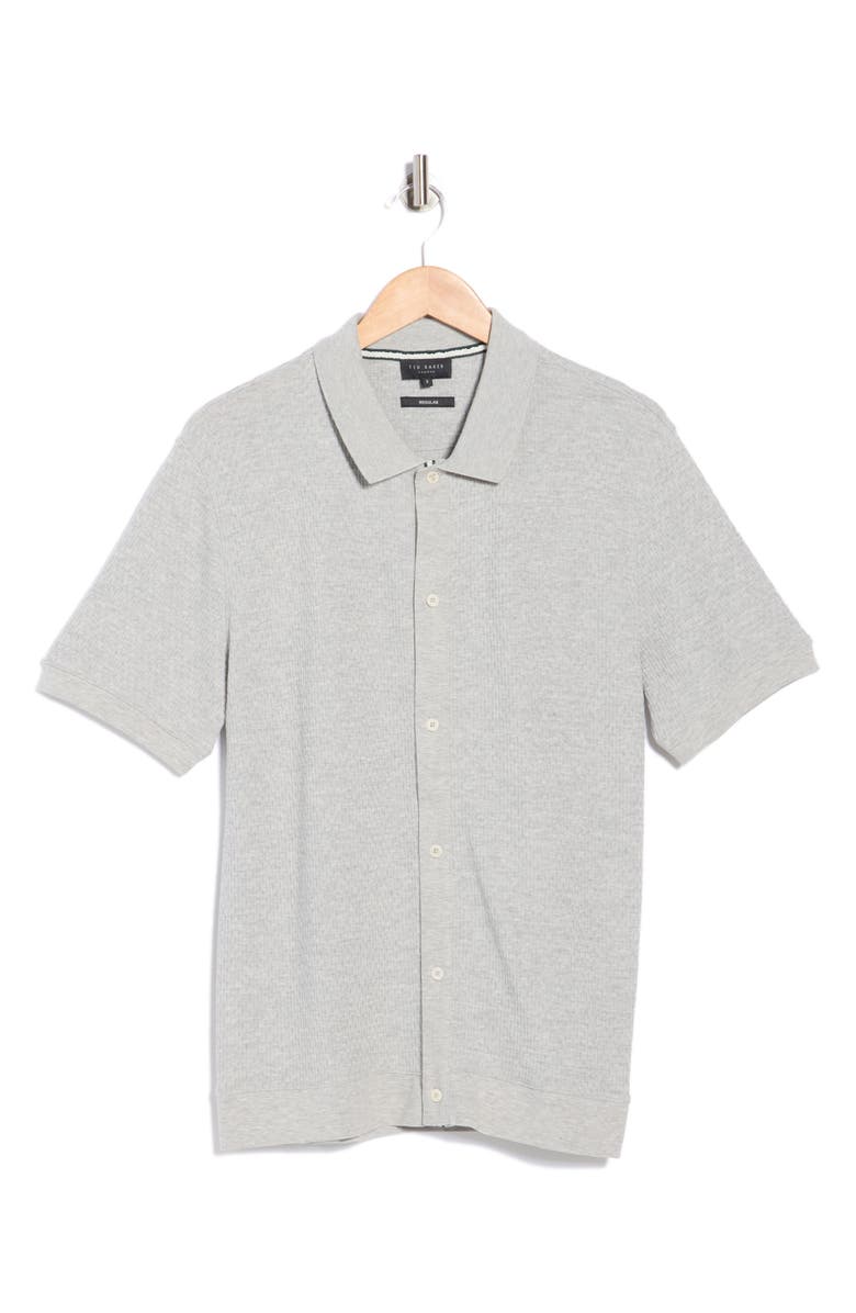 Ted Baker London Connyr Short Sleeve Polo, Alternate, color, Light Pastel Grey