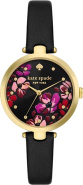 Kate Spade New York holland floral leather strap watch, 34mm