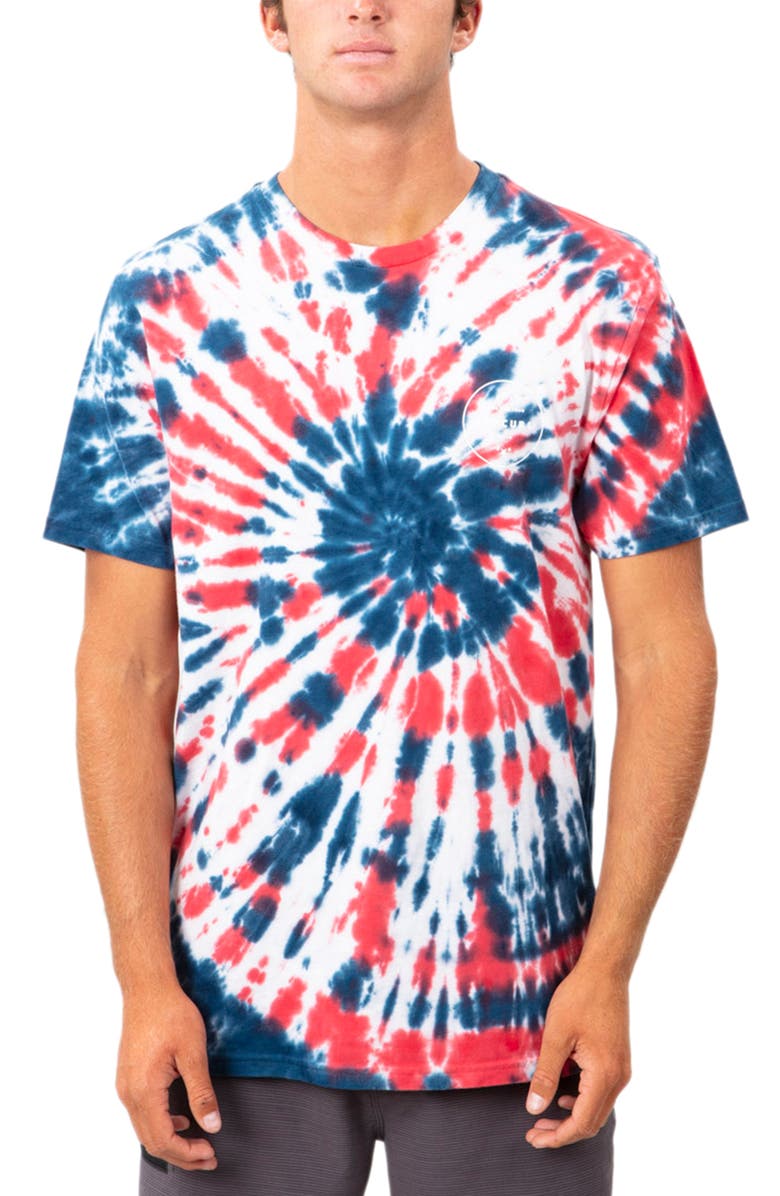 Rip Curl Done Deal Tie Dye T-Shirt, Main, color, 