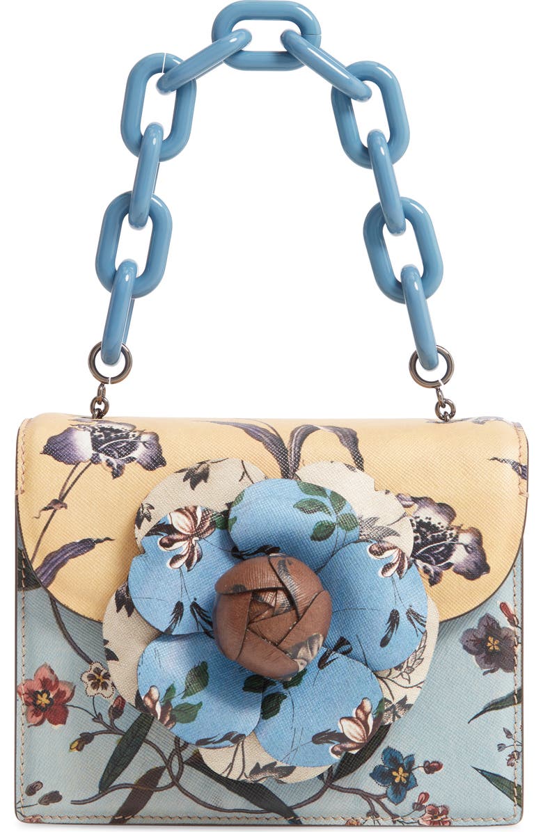 Oscar de la Renta Mini Leather Bag, Main, color,