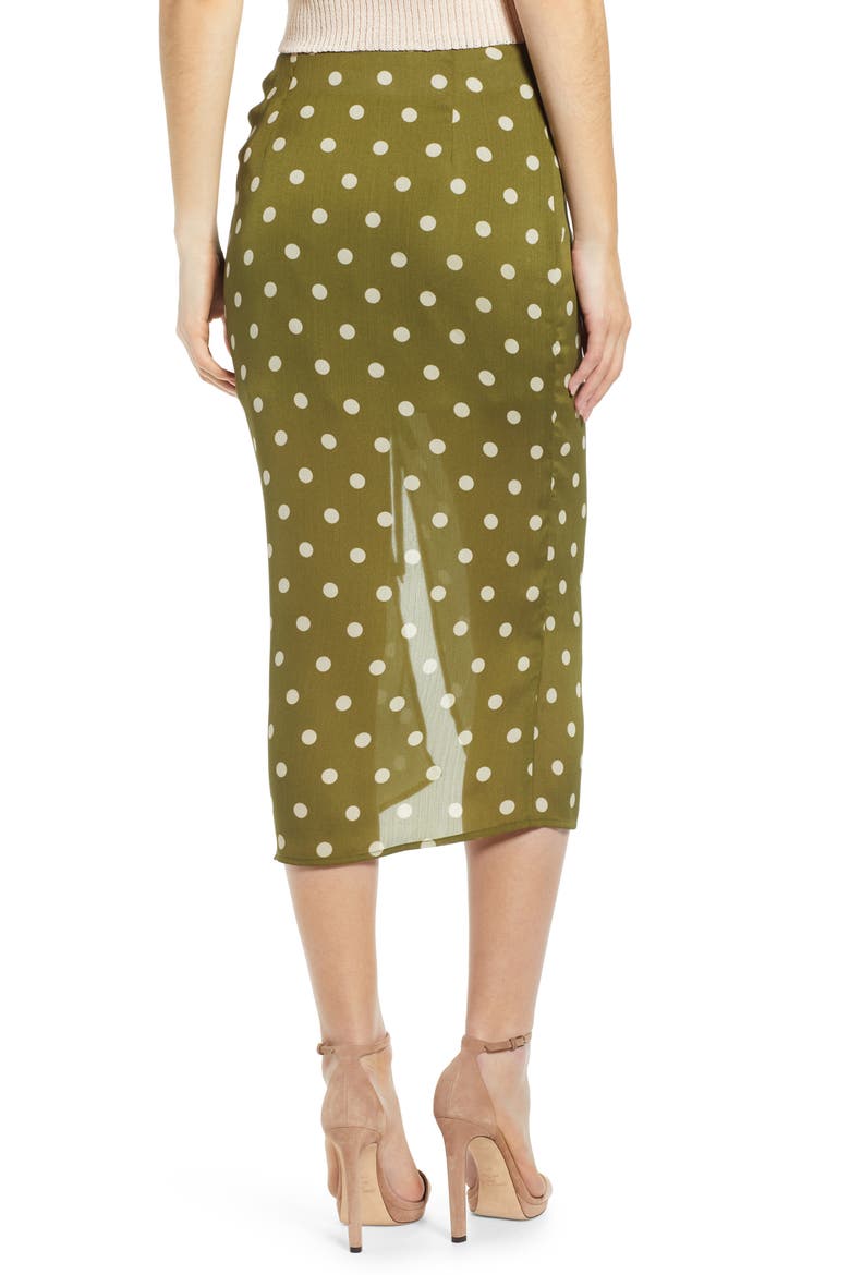 Chriselle Lim Ren Ruched Skirt, Alternate, color, CREAM/ OLIVE