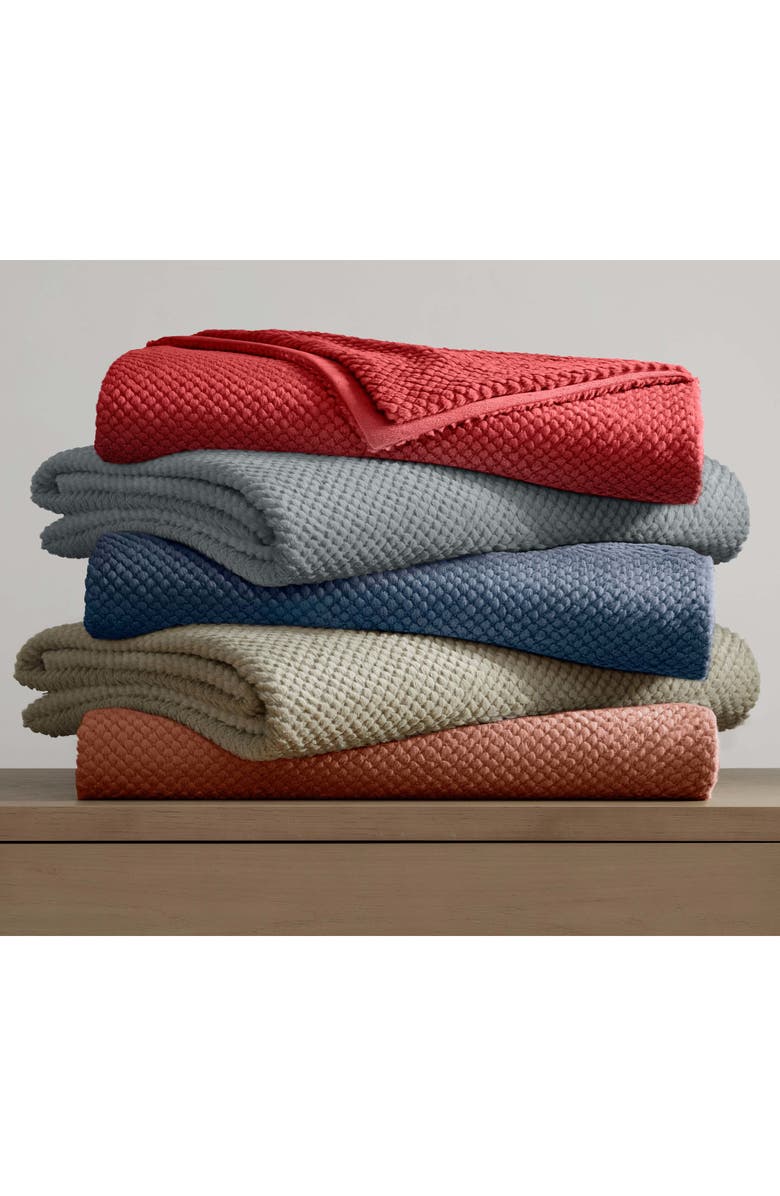 Vellux Plush Texture Throw Blanket, Alternate, color, Copper