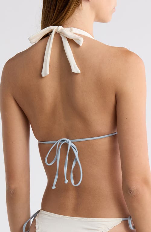 Pacsun Cecilia Star Charm Triangle Bikini Top In White