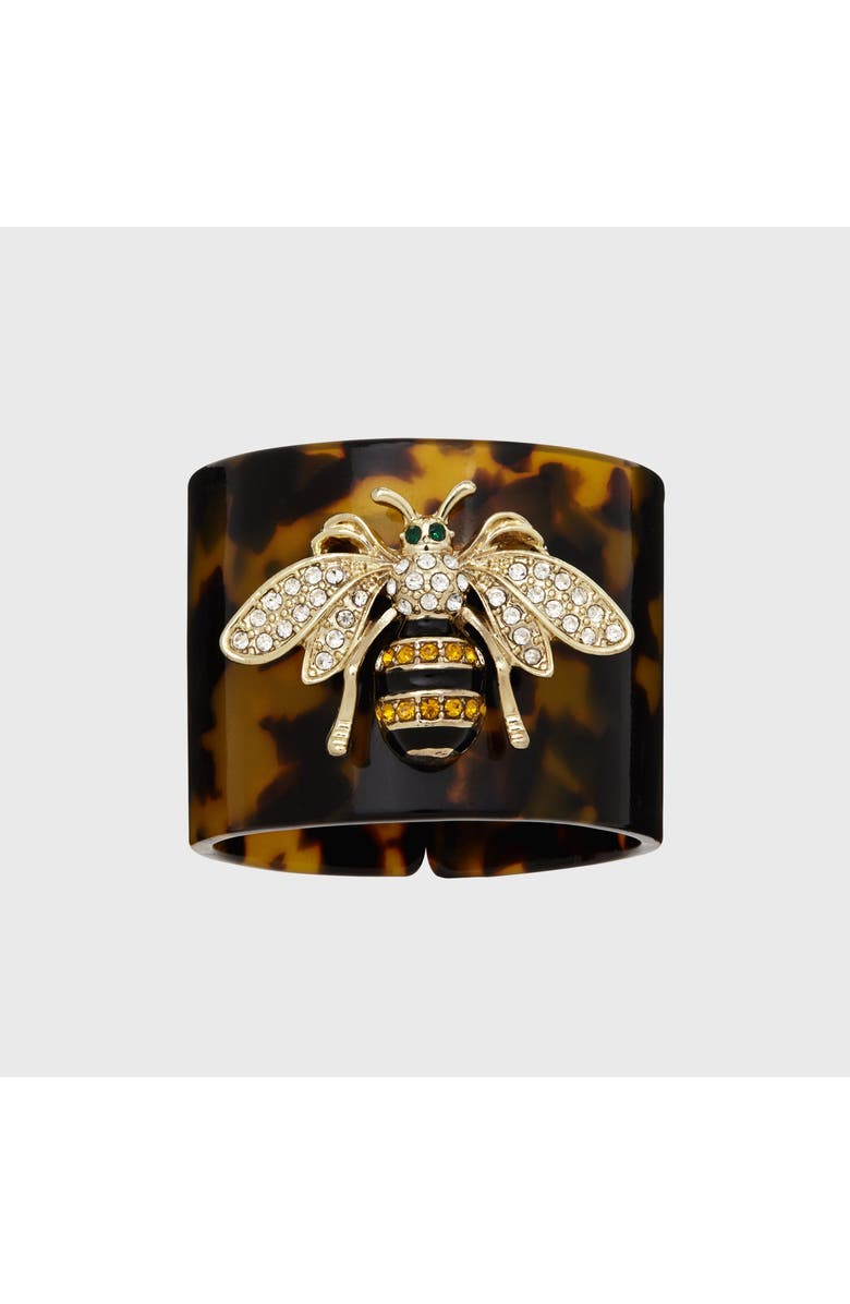 Joanna Buchanan Stripey bee resin napkin rings, set of four, Main, color, Brown