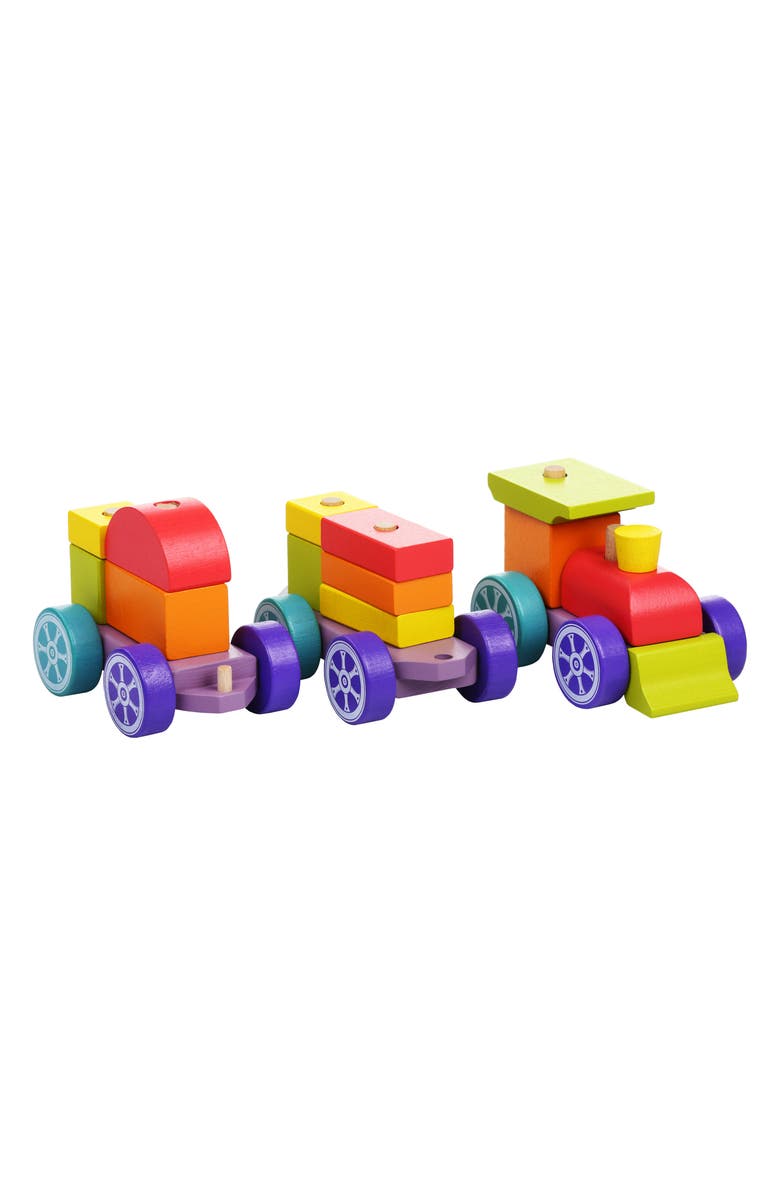 Cubika Wooden Rainbow Train, Alternate, color, 