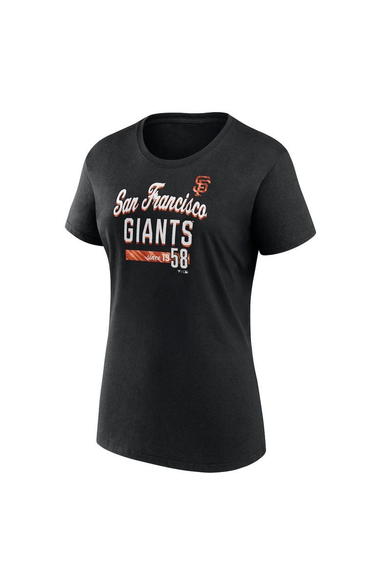 FANATICS Women's Fanatics Branded Black San Francisco Giants Logo Fitted T-Shirt, Alternate, color, 