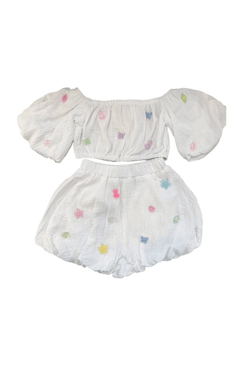 Lola + The Boys Cutie Hailey Charms Bubble Set, Main, color, White