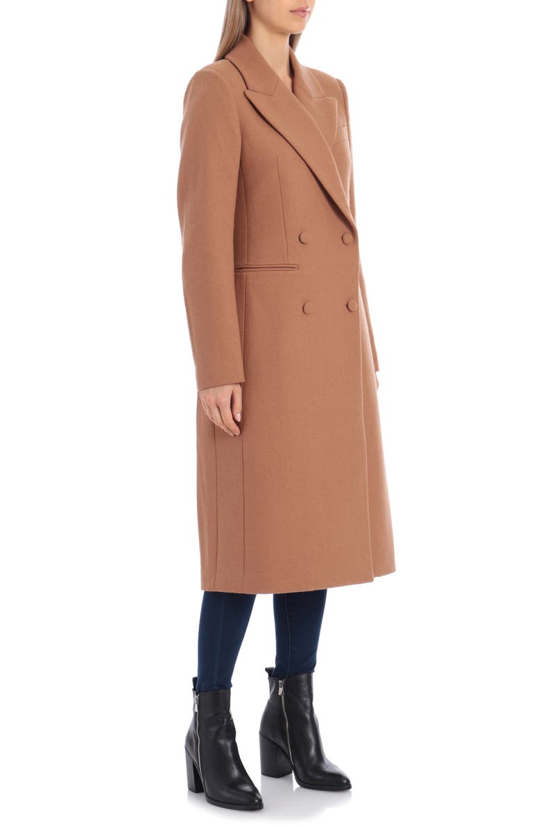 Avec Les Filles Double Breasted Wool Blend Coat, Alternate, color,