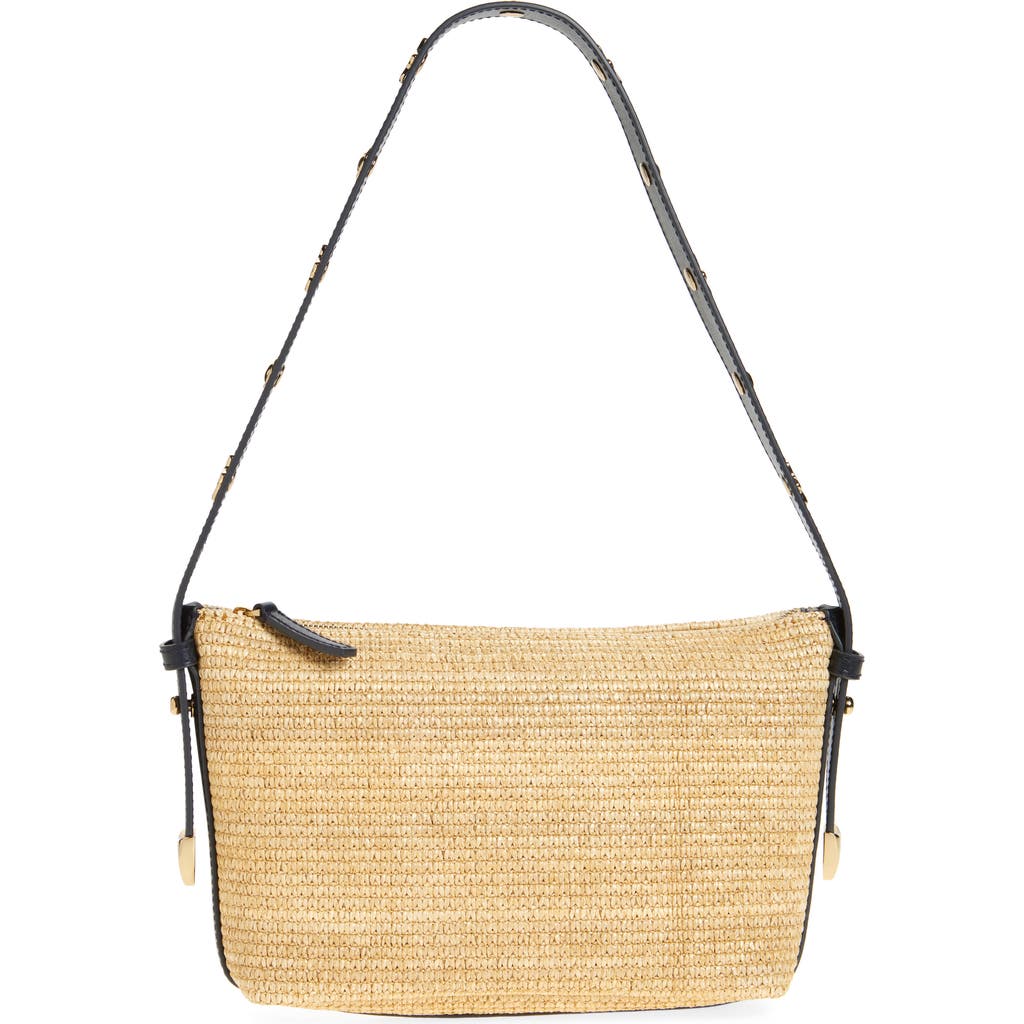 Madewell Woven Straw Shoulder Bag In Natural Multi