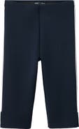 MANGO Contrast Stripe Knit Mid Rise Capri Pants