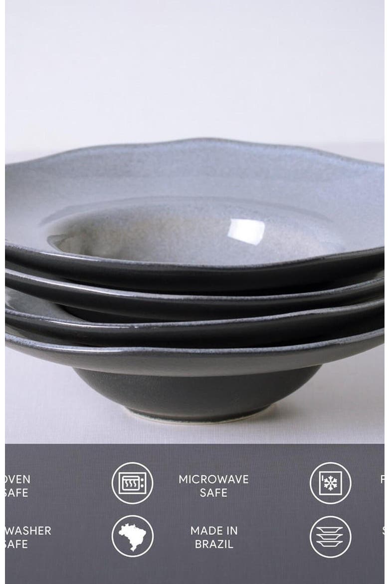 Deep Rim Plate Set of 4, Alternate, color, Dust