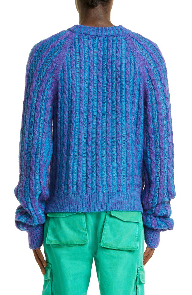 AGR Serenity Mixed Stitch Mohair Blend Sweater, Alternate, color, 