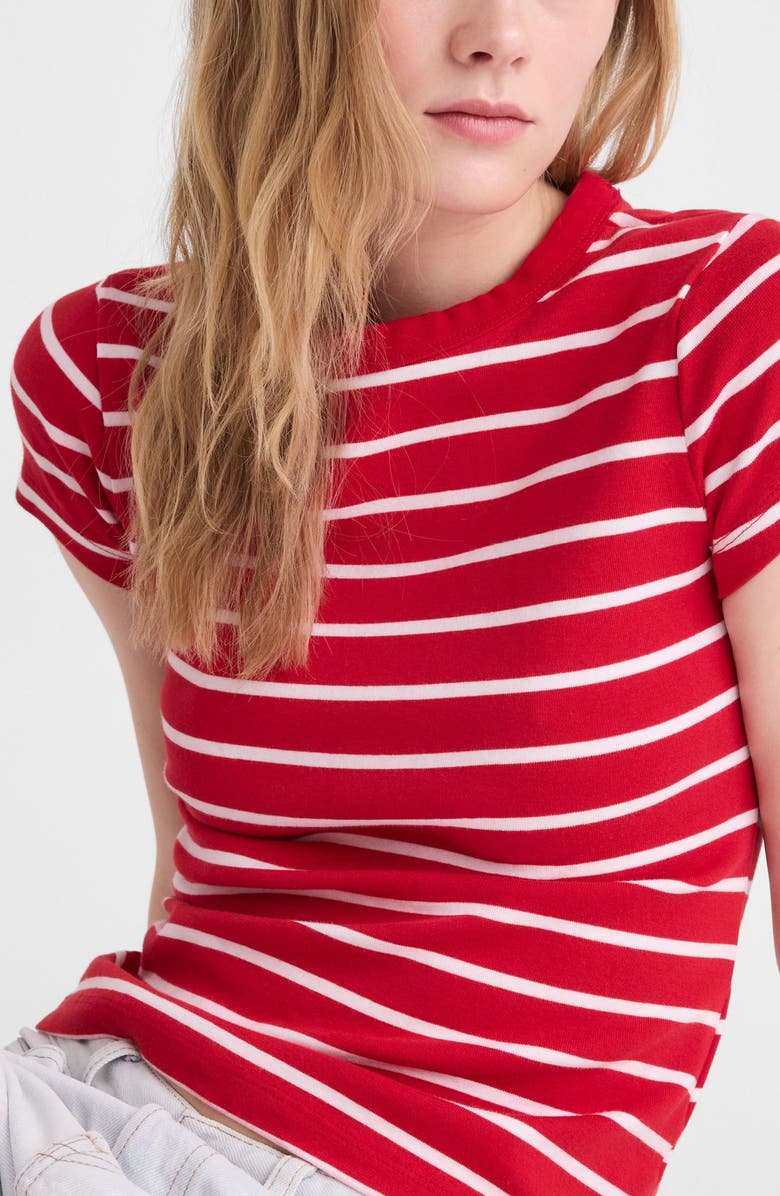 Madewell The '90s Crewneck Cotton T-Shirt, Alternate, color, Varsity Red