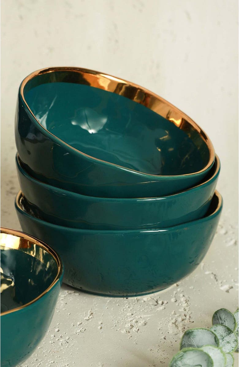 Stone Lain Florian Porcelain 16-Piece Dinnerware Set, Alternate, color, 