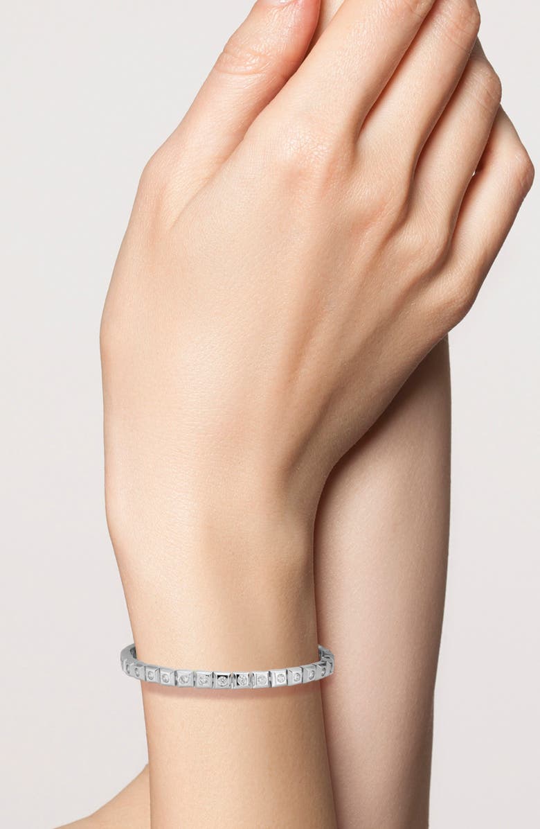 GLAZE JEWELRY Cubic Zirconia Tennis Slide Bracelet, Alternate, color, Silver