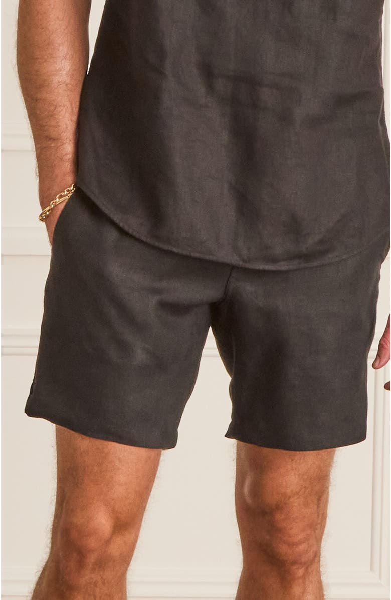 Aqua Blu Atelier Connor Shorts, Alternate, color, Black