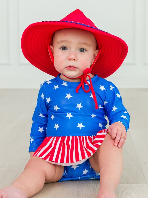 Rufflebutts Baby Girls Upf50+ Long Sleeve Skirted One Piece Rash Guard