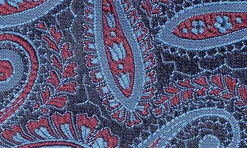 Eton Paisley Silk Tie In Blue