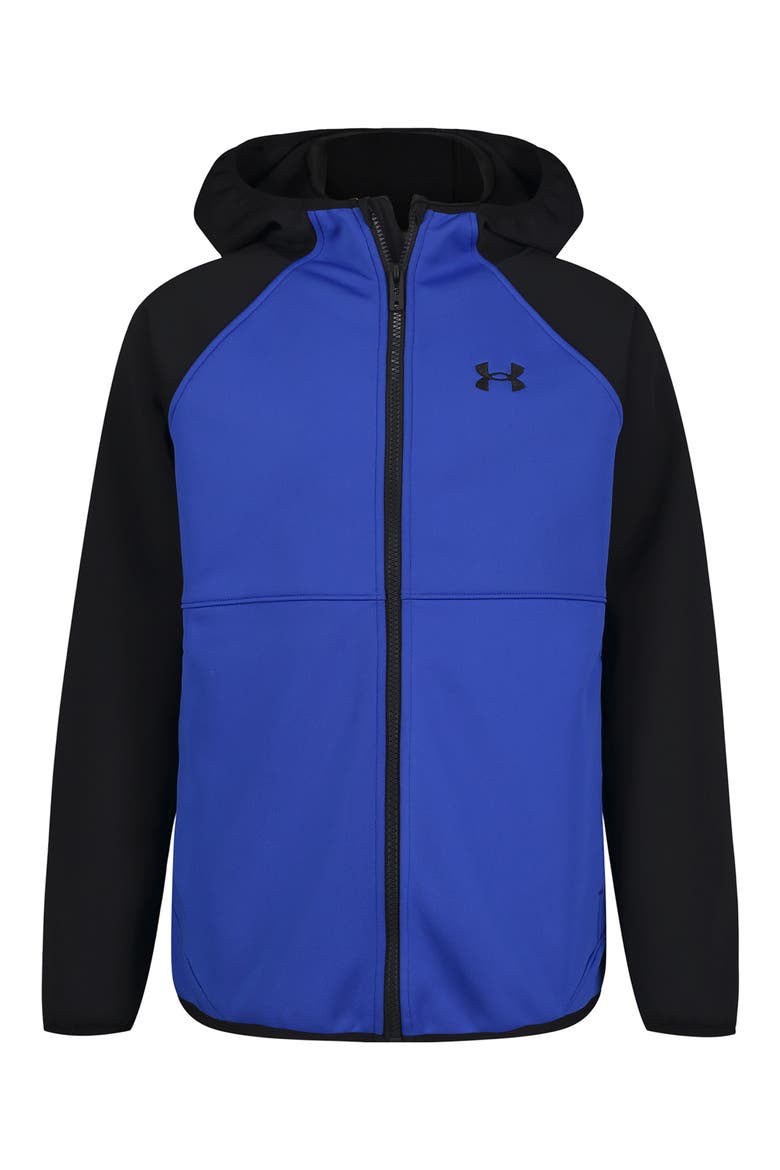 Kids' Soft Shell Water Repellent Hooded Zip Jacket, Main, color, TEAM ROYAL