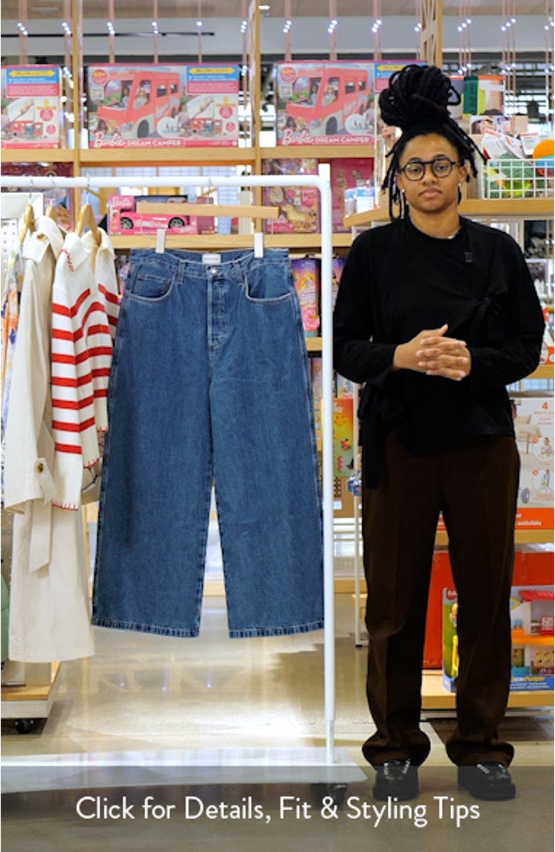 The Masha Super High Waist Crop Wide Leg Jeans, sales video thumbnail