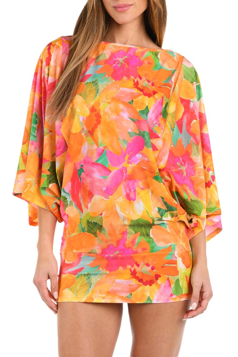 Utopia Cover-Up Minidress, Alternate, color, YELLOW MULTI