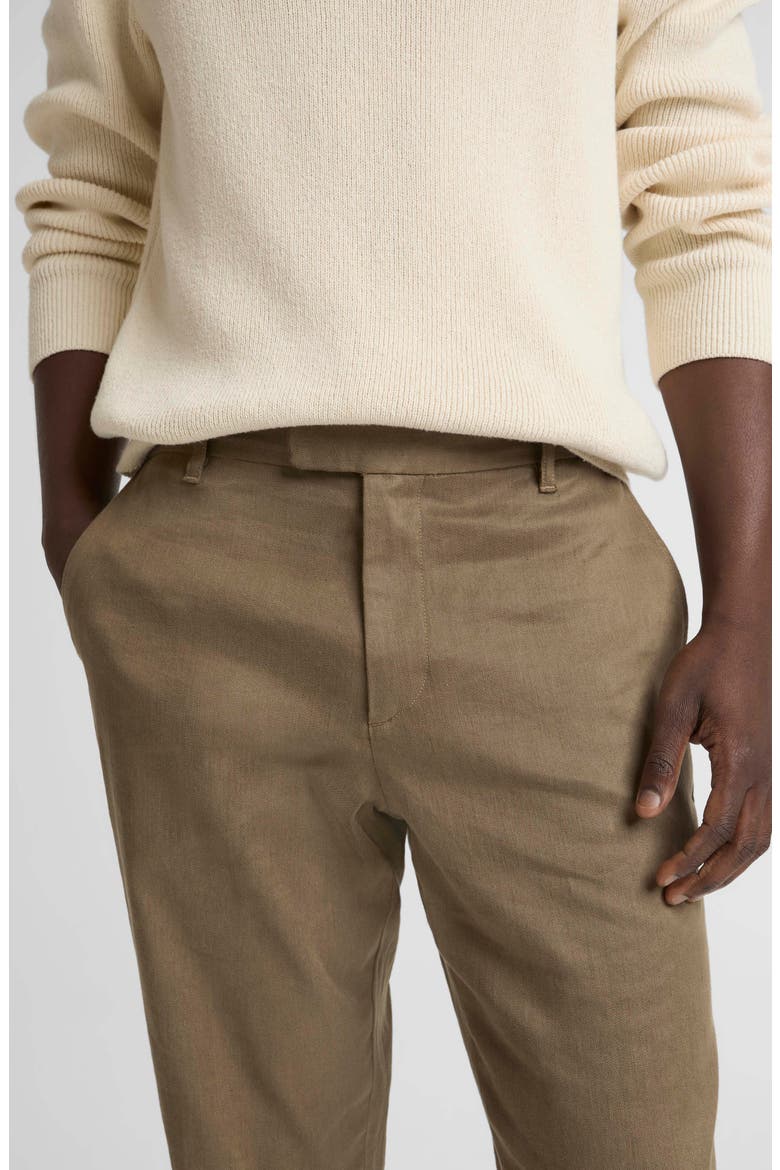 Owen Linen & Cotton Blend Extended Tab Pants, Alternate, color, KALAMATA