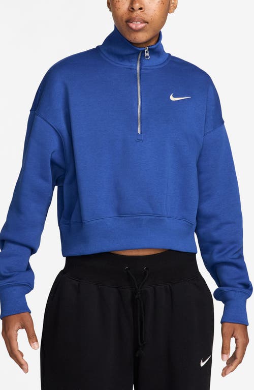 Nike Sportswear Phoenix Fleece Crop Sweatshirt In Blue