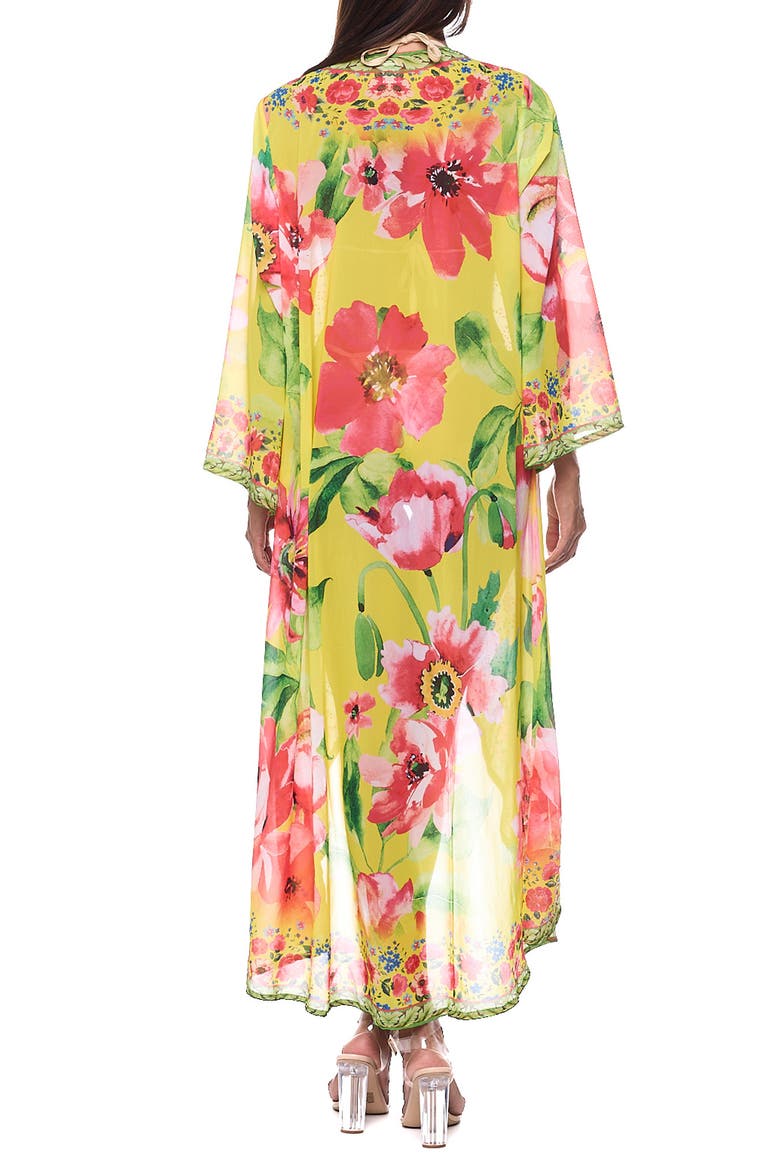 Embellished Cover-Up Duster, Alternate, color, YELLOW