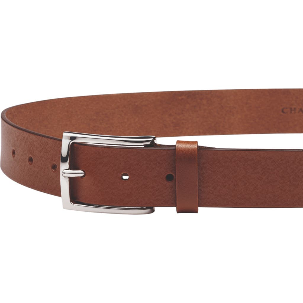 Charles Tyrwhitt Leather Chino Belt In Tan