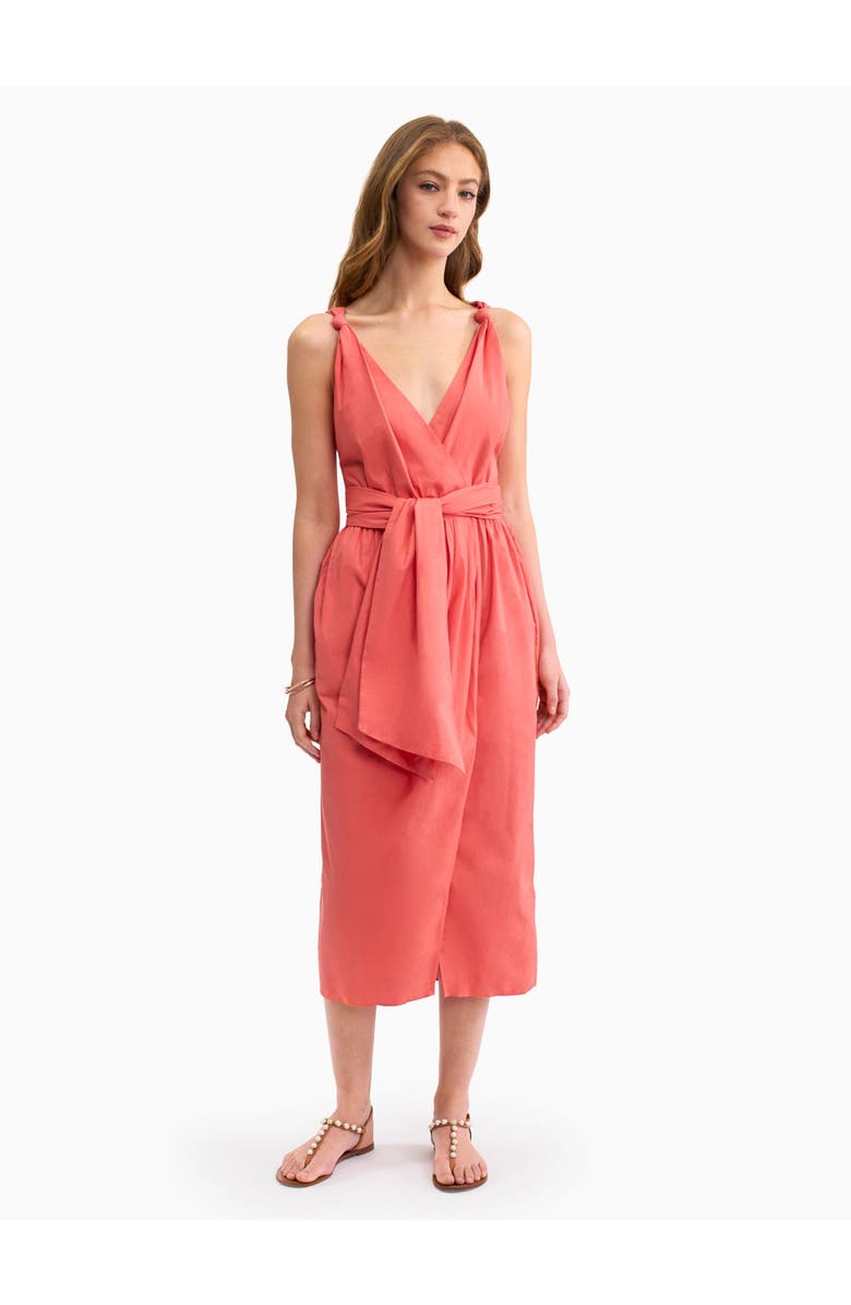 Rebecca Taylor Brielle Poplin Dress, Main, color, Coral Blush