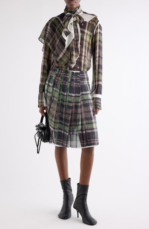 Acne Studios Tie-detailed Draped Printed Silk Crepe De Chine Blouse In Multi