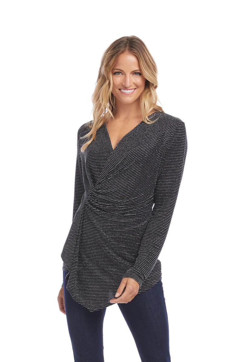 Karen Kane Sparkle Cascade Ruffle Top, Alternate, color,