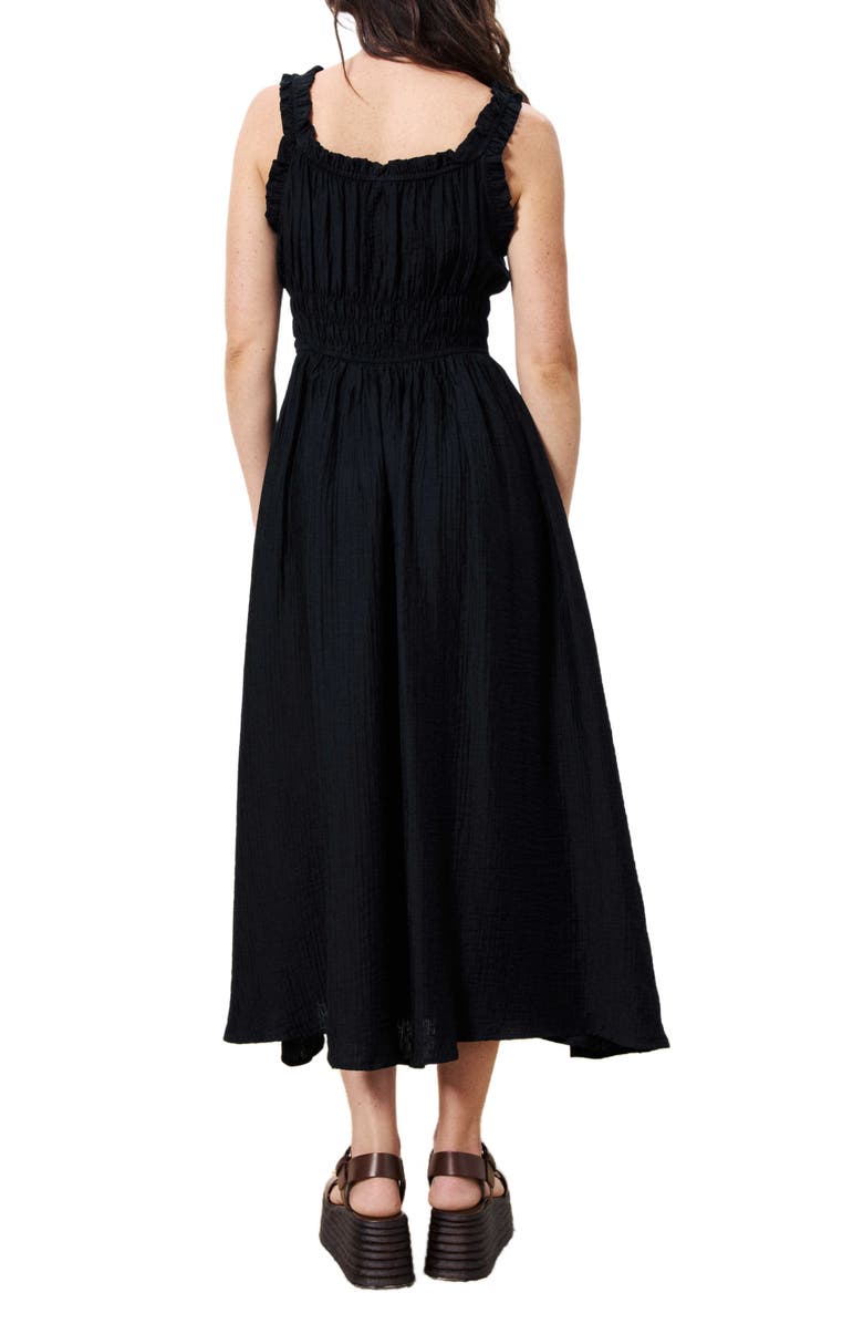 FRNCH Sanne Smock Waist Sundress, Alternate, color, Black