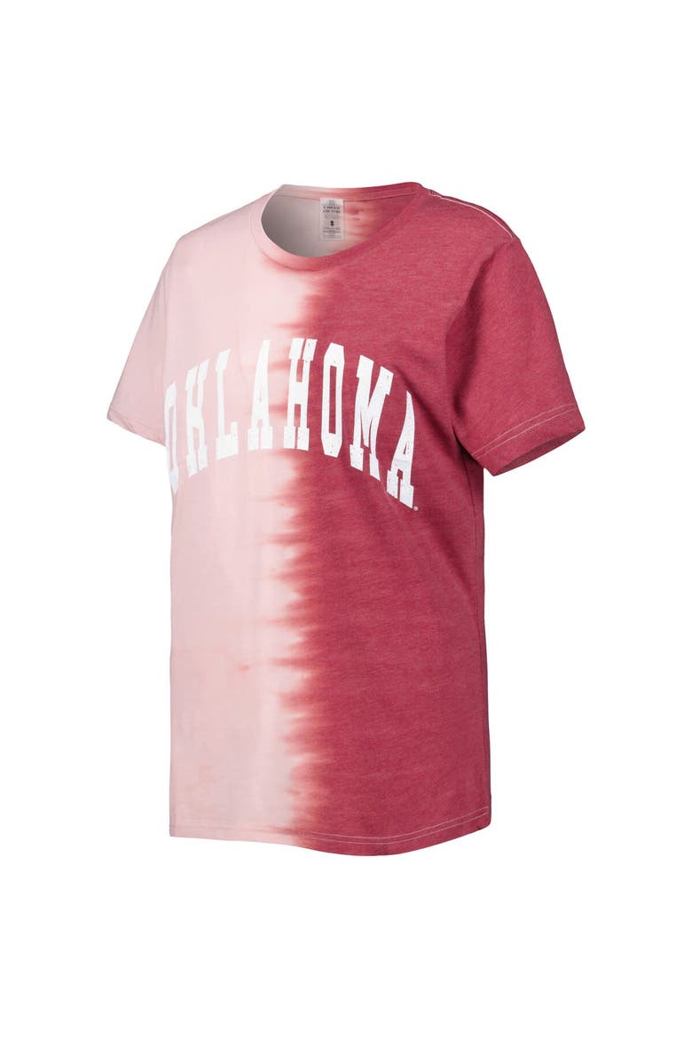 Women's Gameday Couture Crimson Oklahoma Sooners Find Your Groove Split-Dye T-Shirt, Alternate, color, Crimson