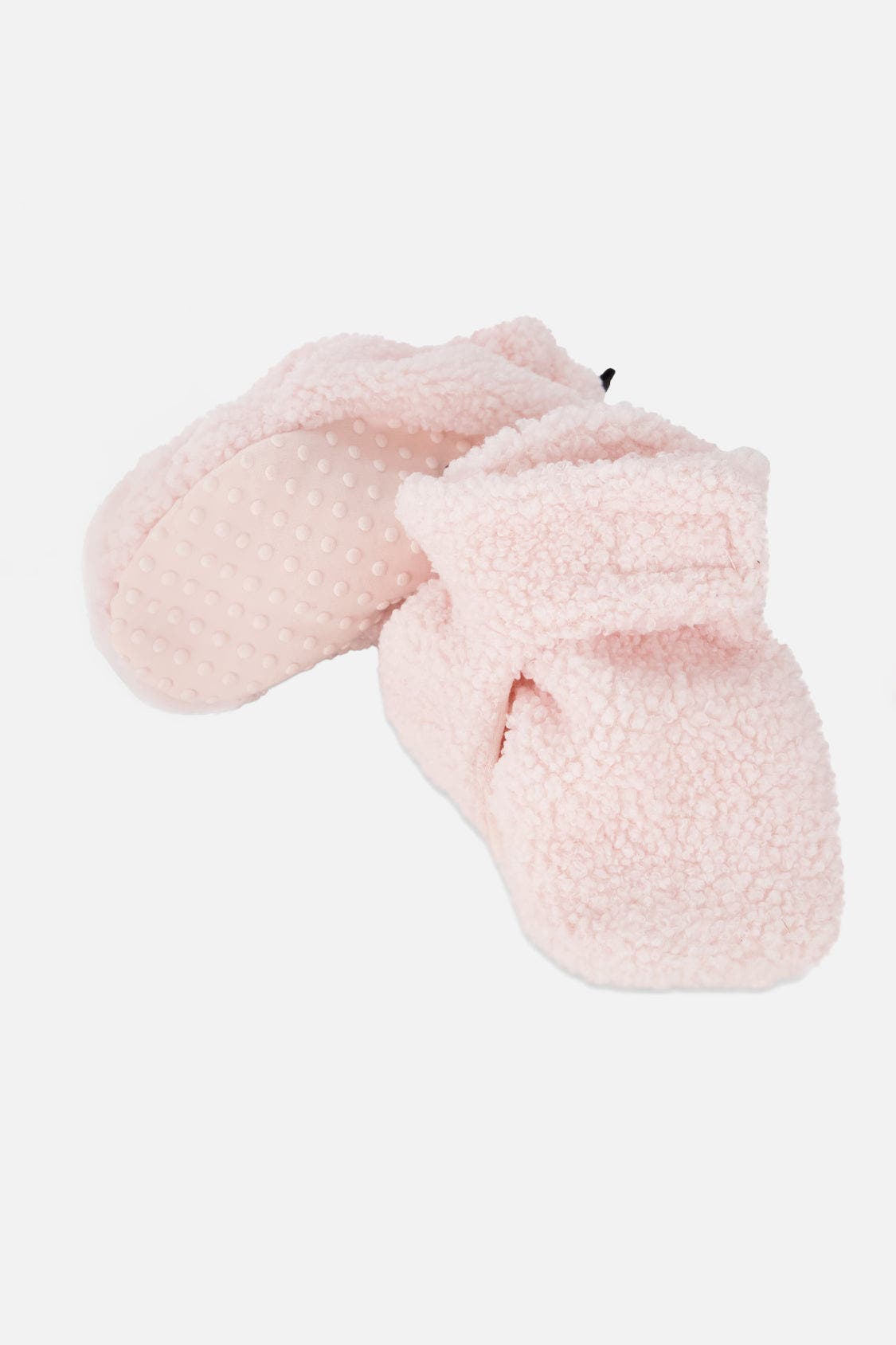Fleece Elastic Cuff Cotton Lined Slippers, Alternate, color, Pink