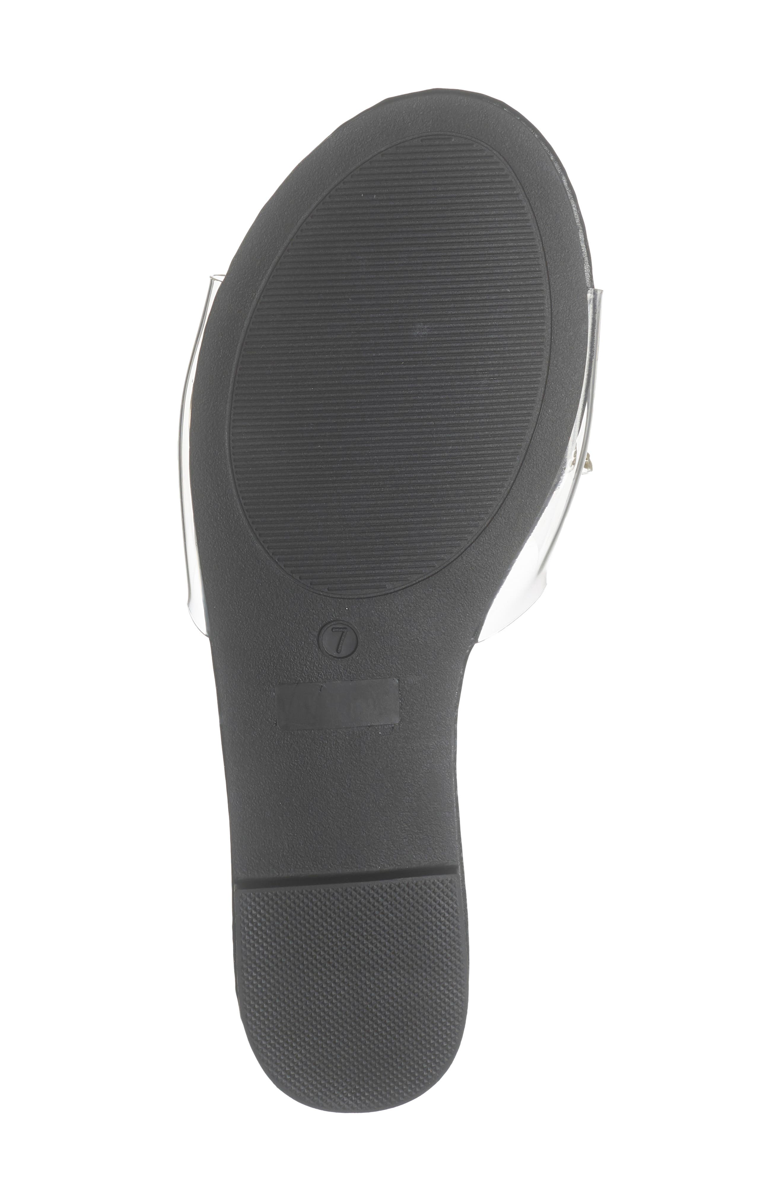 TOP MODA Peach Bow Slide Sandal, Alternate, color, Black