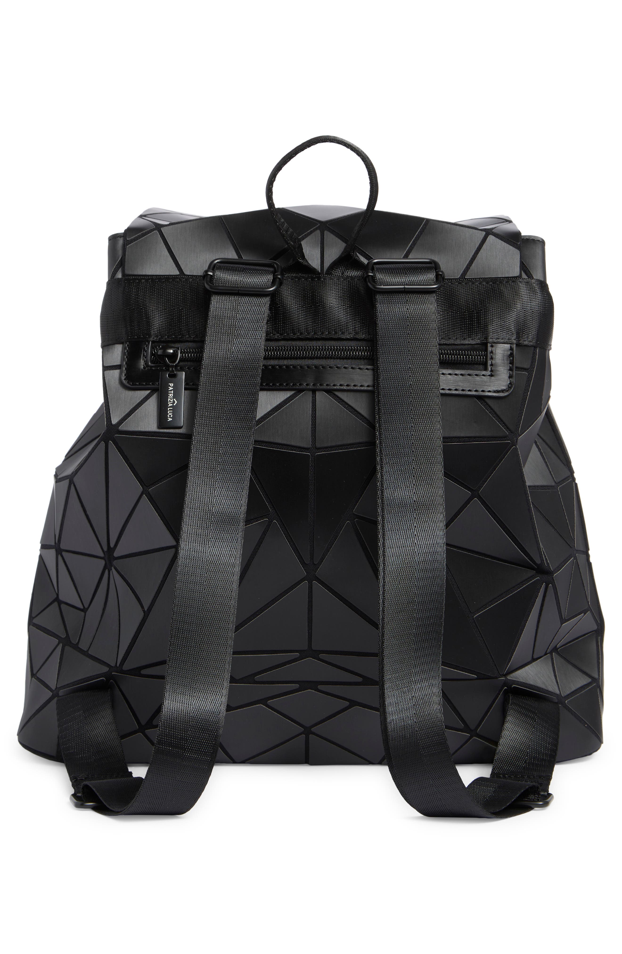 PATRIZIA LUCA Slanted Triangle Backpack, Alternate, color, Matte Black