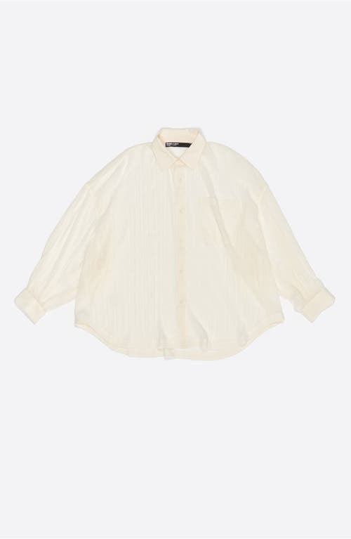 Bimba Y Lola Oversize Pleated Shirt In White