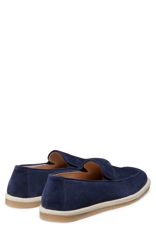 Stuart Weitzman Men's Harbor Venetian Leather Espadrille In Navy
