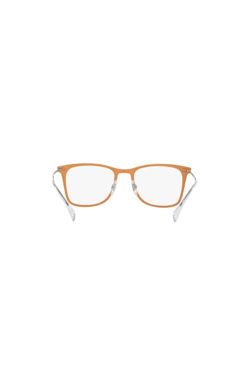 Ray Ban Ray-ban 49mm Square Optical Glasses In Orange