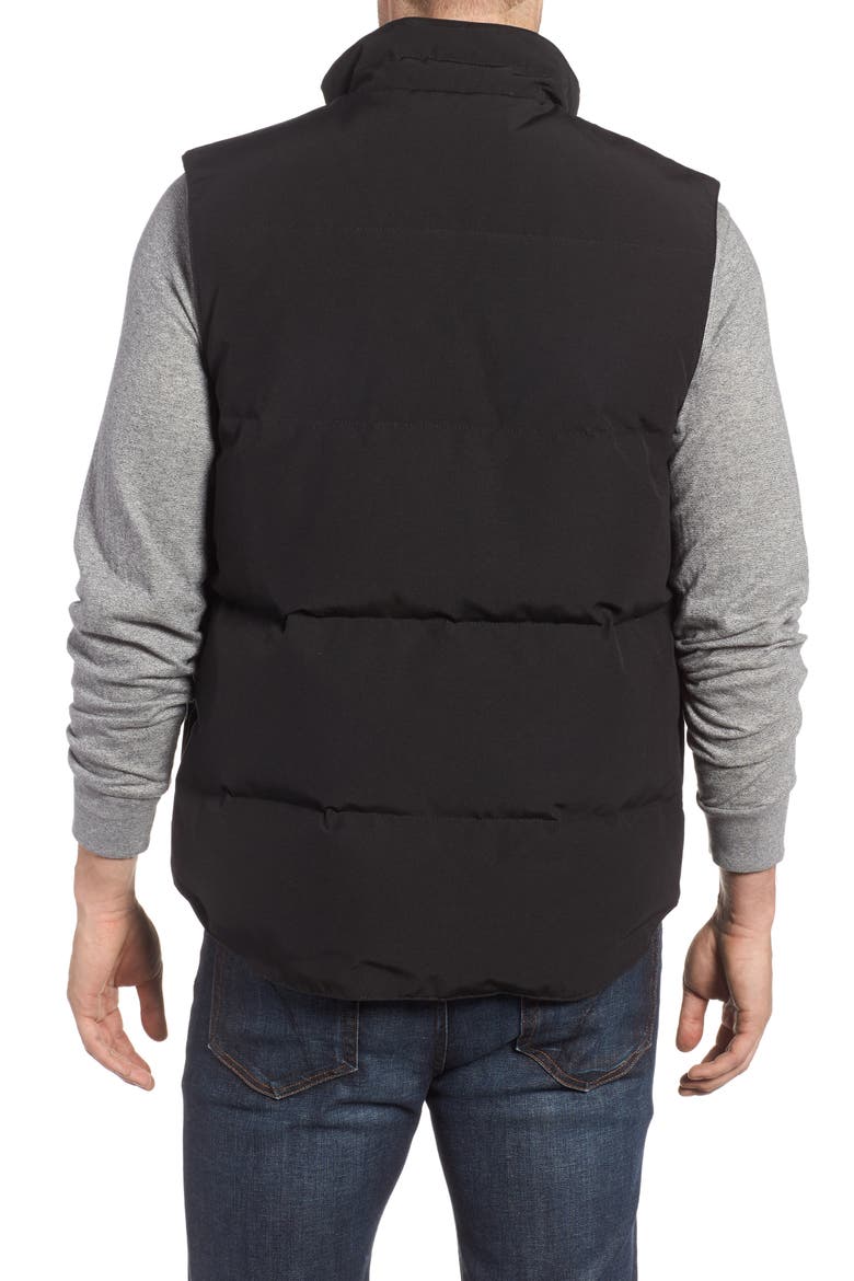Garson Slim Fit Quilted Down Vest, Alternate, color, BLACK