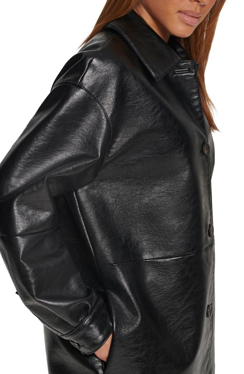 Levi's Oversize Faux Leather Relaxed Jacket, Alternate, color, Black