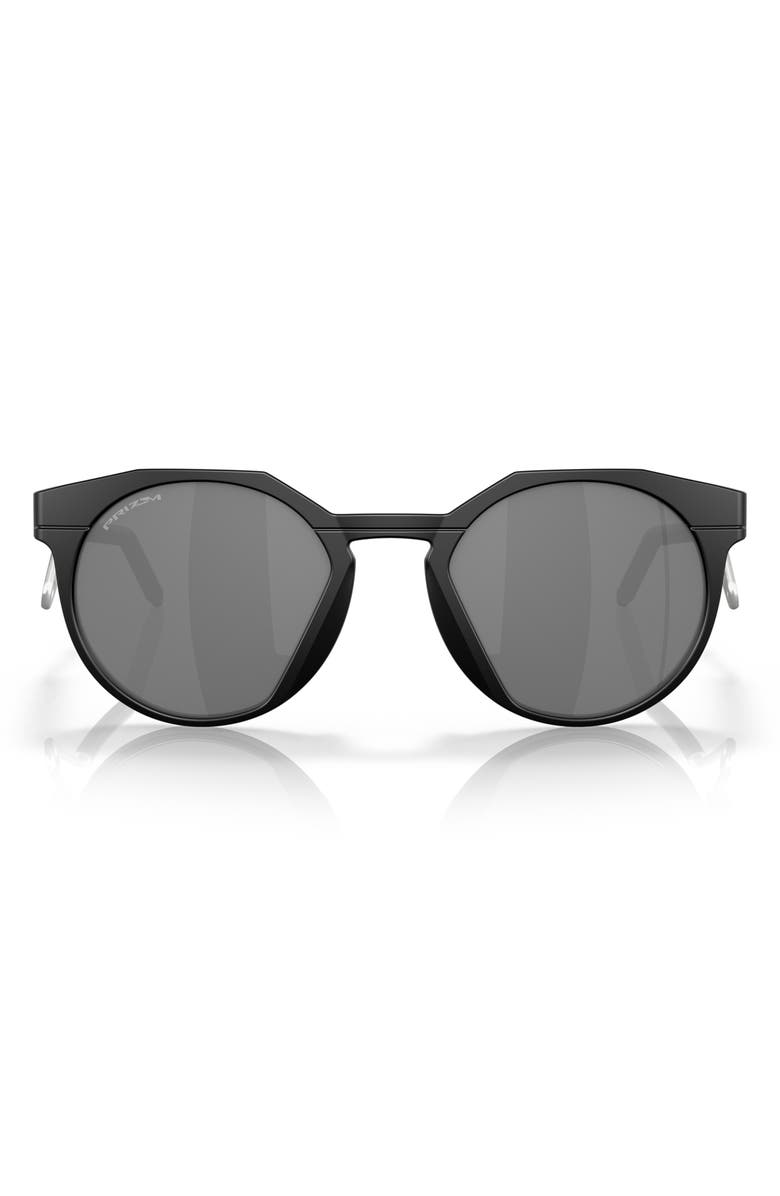 Oakley HSTN 52mm Prizm<sup>™</sup> Round Sunglasses, Main, color, Matte Black