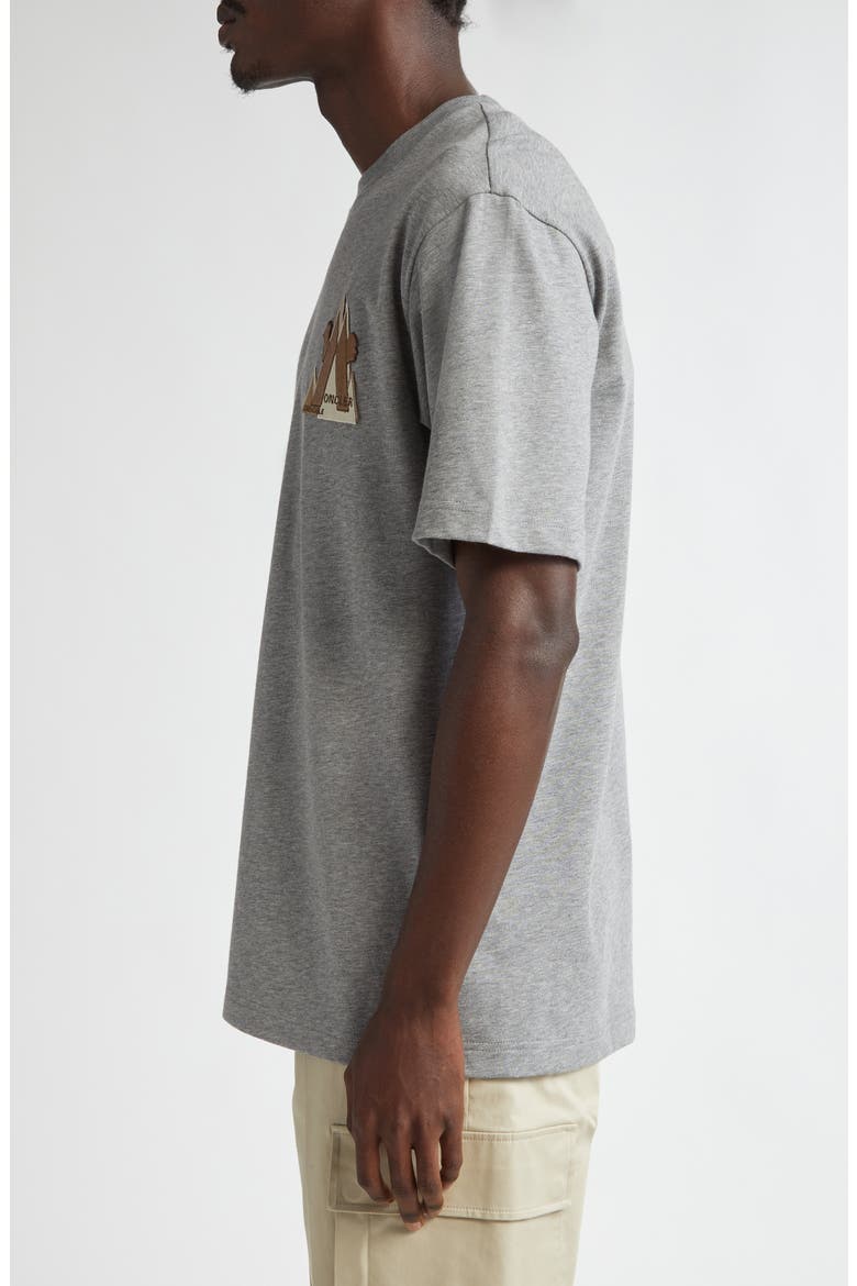 Logo Appliqué T-Shirt, Alternate, color, LIGHT GREY