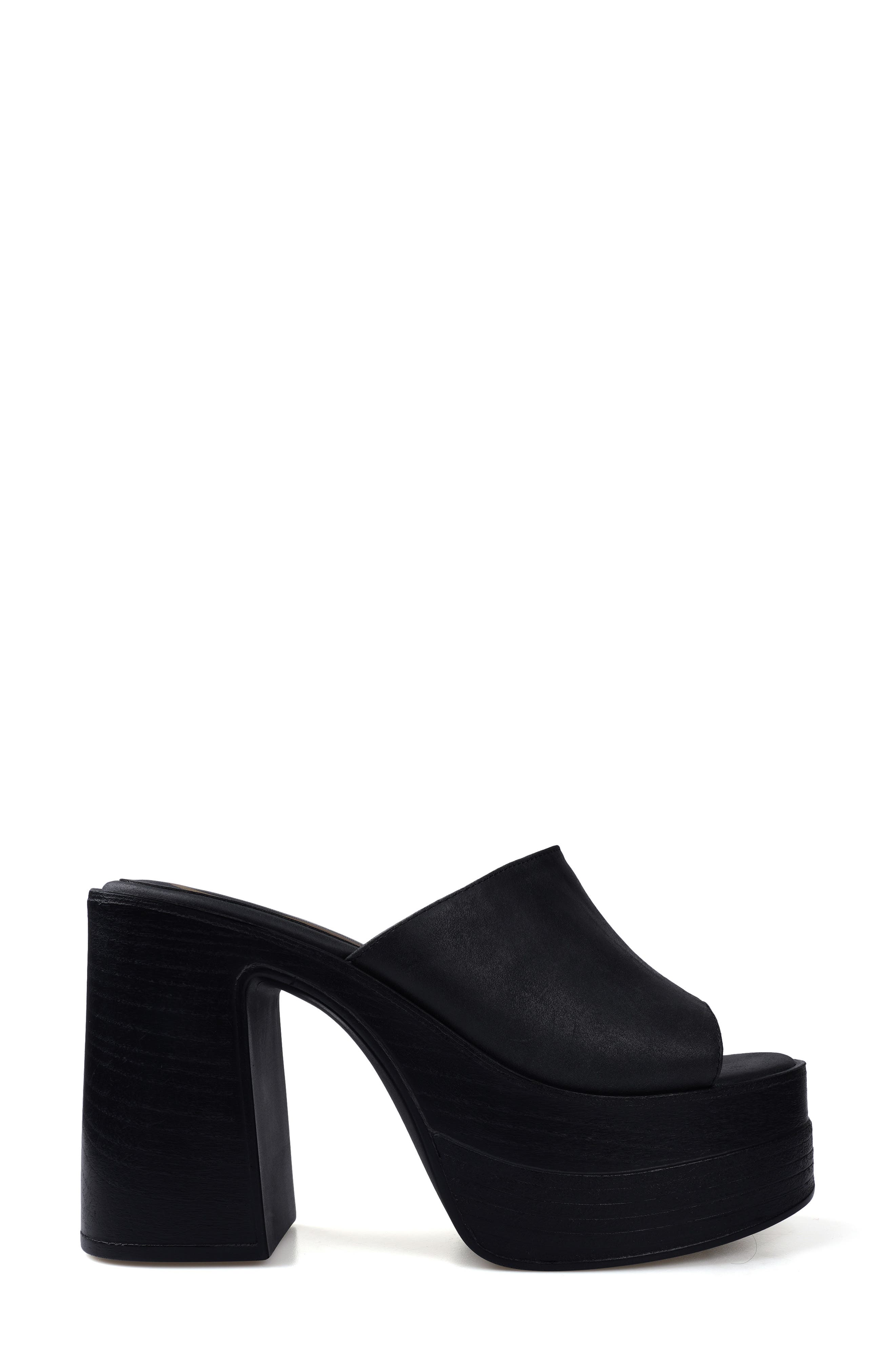 Candie
s Brizol Platform Sandal, Alternate, color, Black Leather