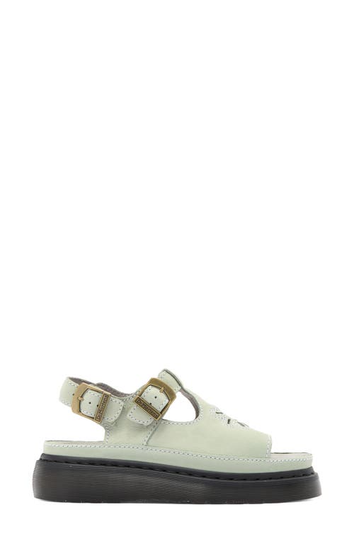Dr. Martens Dunnet Flower Slingback Sandal In Sage Green Buttersoft