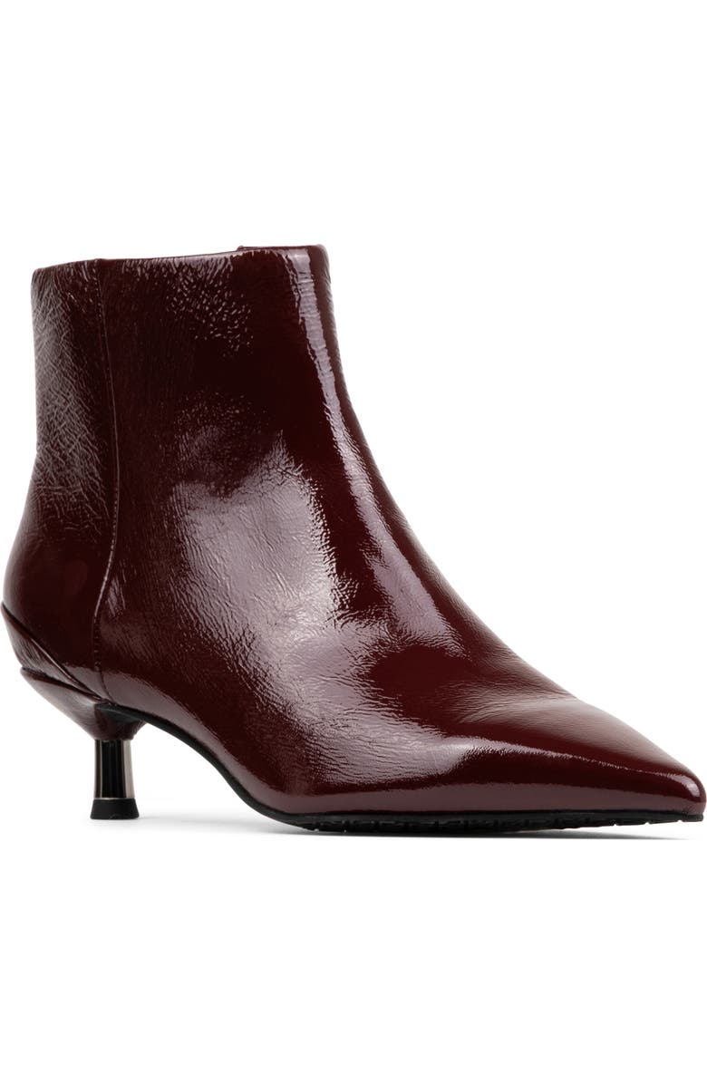 Donald Pliner Kitten Heel Pointed Toe Bootie, Main, color, Bordeaux