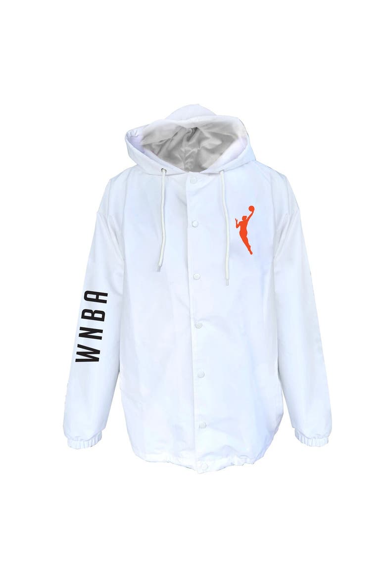 Men's Fanatics  White WNBA Logo Full-Snap Nylon Jacket, Alternate, color, White