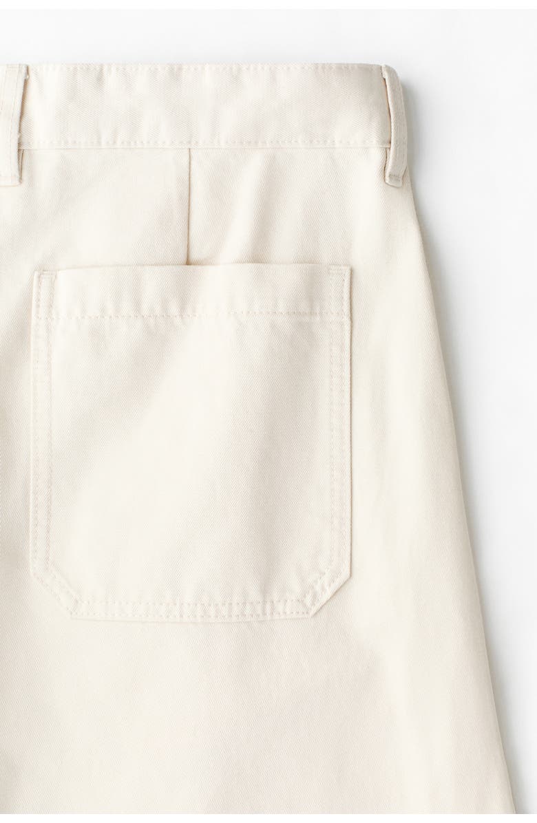 H&M Relaxed Fit Barrel Chinos, Alternate, color, Cream